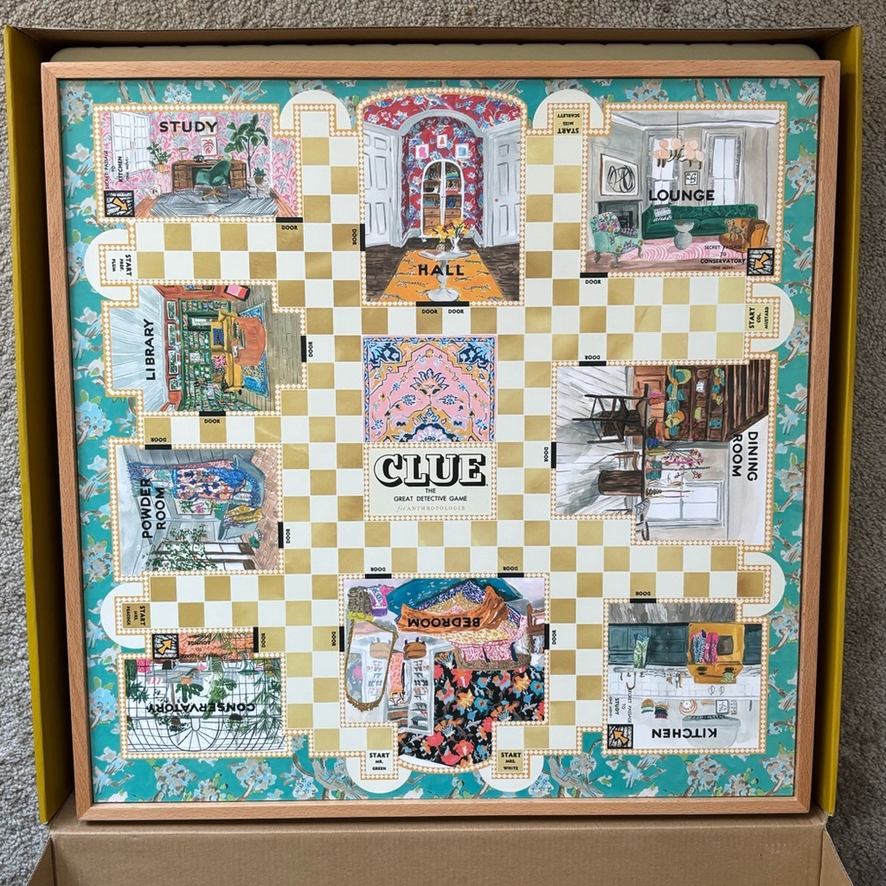NWT CLUE for Anthropologie: The Great Detective Game - Deluxe Edition